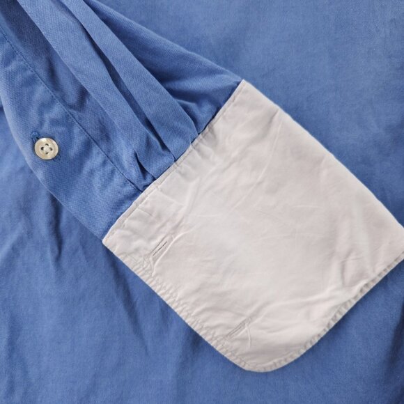 Gitman Bros Oxford Contrast Collar French Cuff USA All Cotton TTX 15.5 34 Shirt - Picture 3 of 16